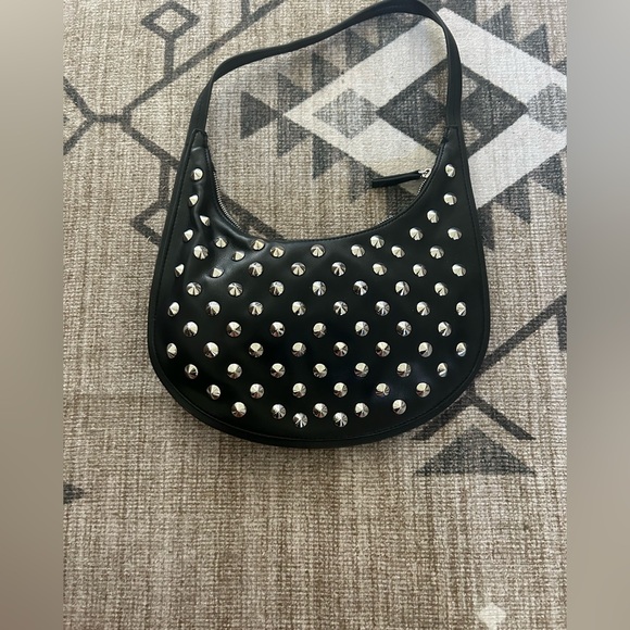 Mango Black Studded Shoulder Bag - Picture 7 of 9